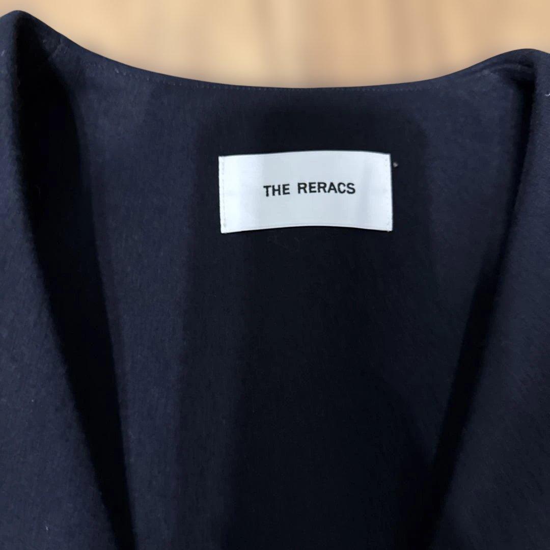 THE RERACS リラクス メルトンウール ロングジレ ネイビー 36