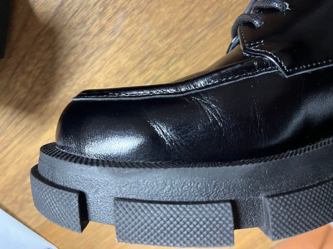 MANA ブラック 厚底レースアップシューズ　35サイズ