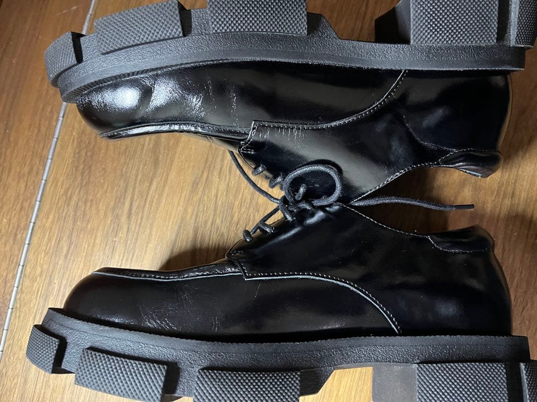 MANA ブラック 厚底レースアップシューズ　35サイズ