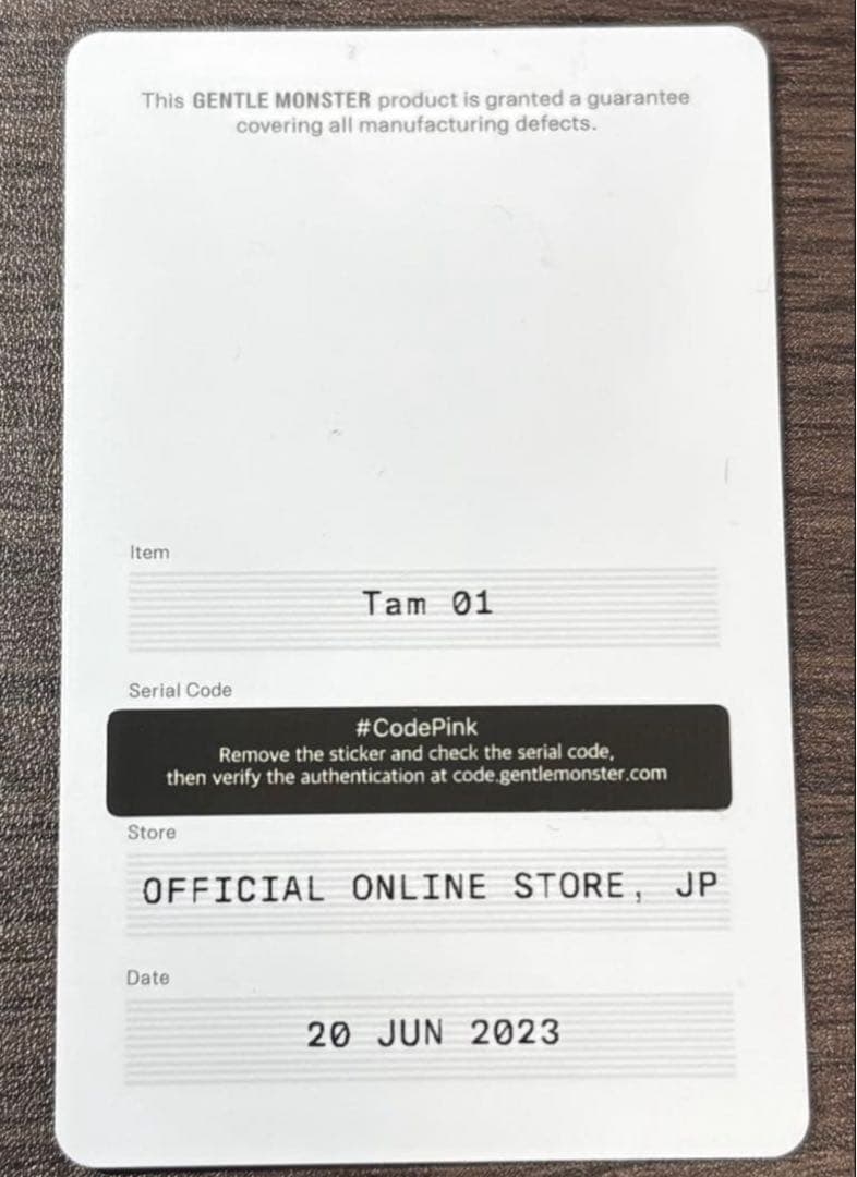 【極美品】Gentle Monster Tam 01