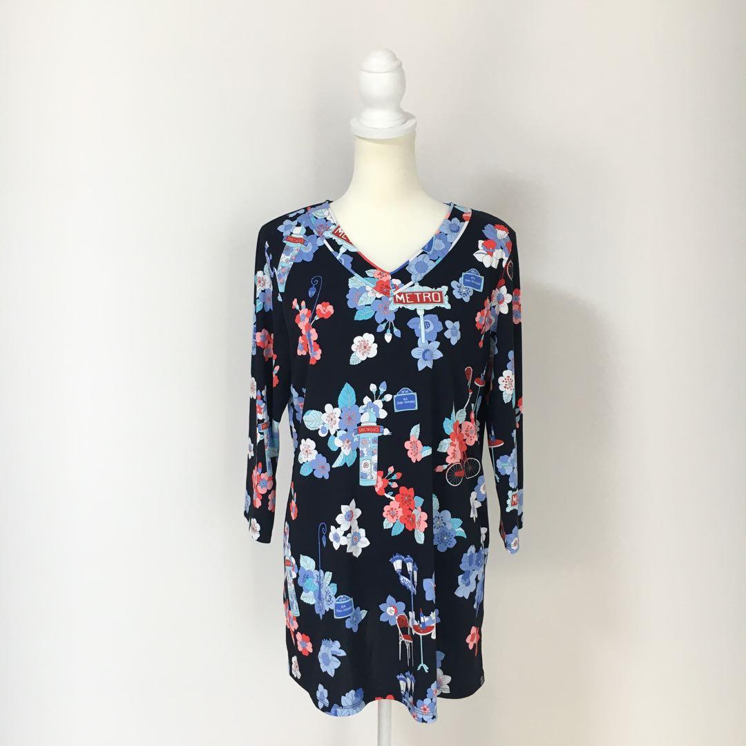 新作美品　LEONARD レオナール　ストレッチ　チュニック　42