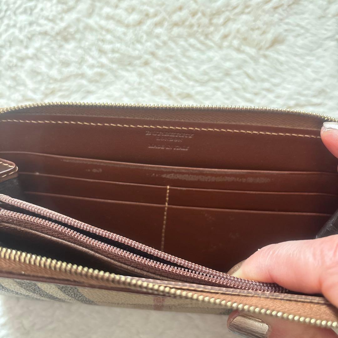 Burberry チェック柄 長財布