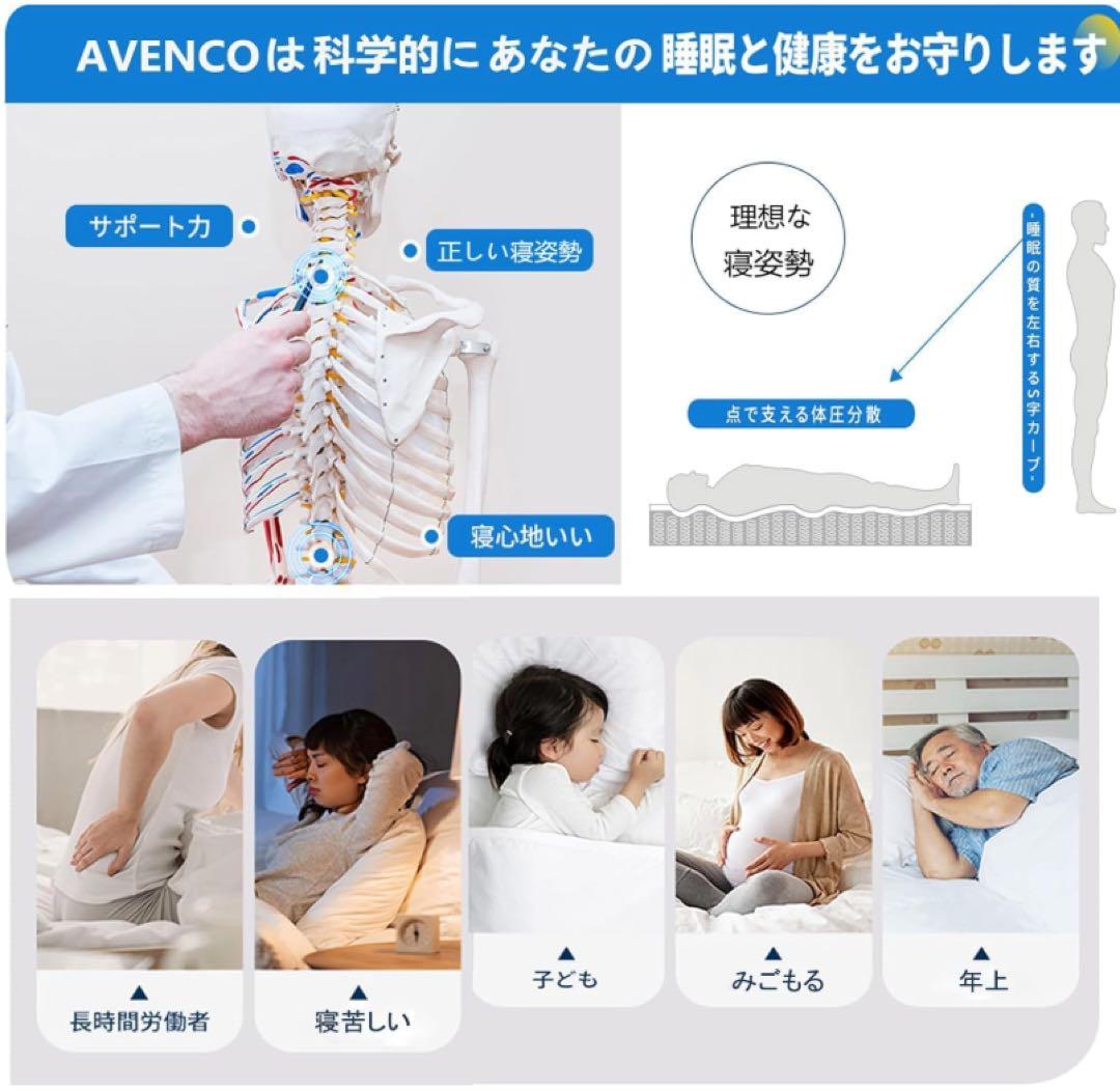 RYOMAマットレス クイーン 高反発 厚さ20cm やや硬め振動隔離