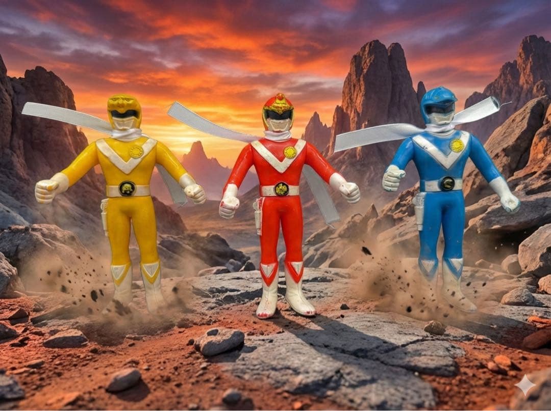 ポピー　ソフビ　サンバルカン　当時物　記名あり　フィギュアのみ　詳細は説明欄