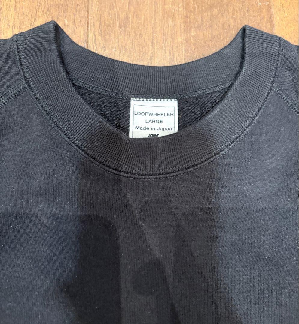 ループウィラー LW313 吊り編みリラックスフィット スウェット ブラック L