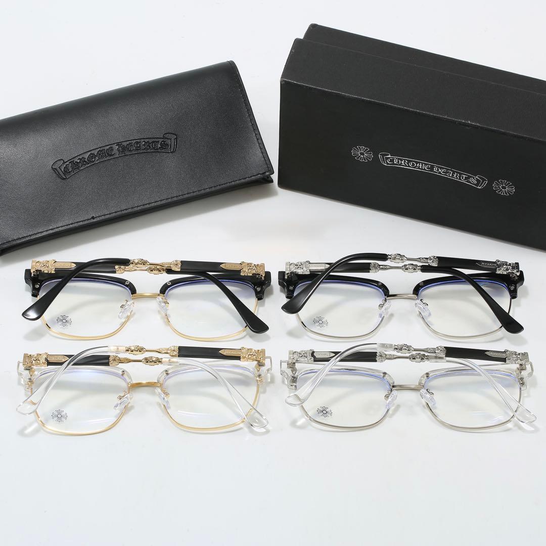 伊達メガネ　サングラス クロス ホワイト&シルバー y2k クロムハーツ好きに