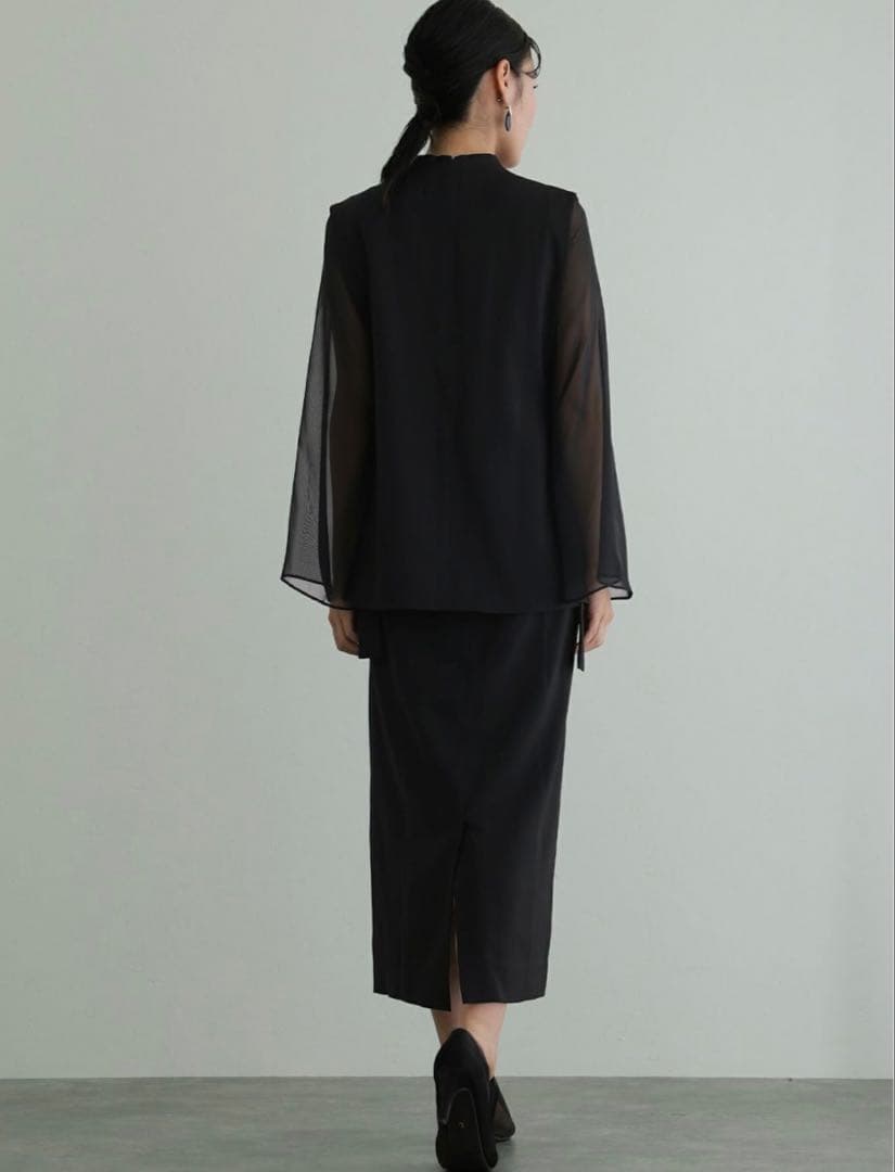 新品・タグ付き　atlo スリットスリーブジレ付きワンピース　オケージョン 3L