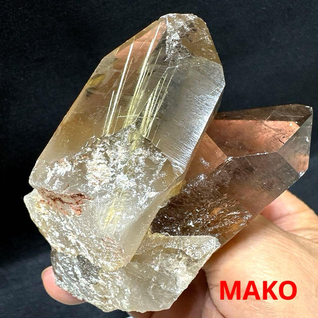 M1819☆ゴールドルチルクォーツクラスター219g☆天然石　原石☆N41010