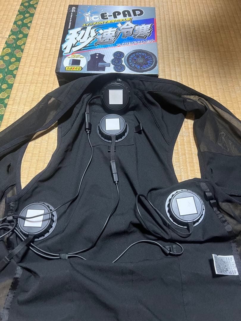桑和 SOWA icE-PAD アイスパッドベストセット 13109 ブラック