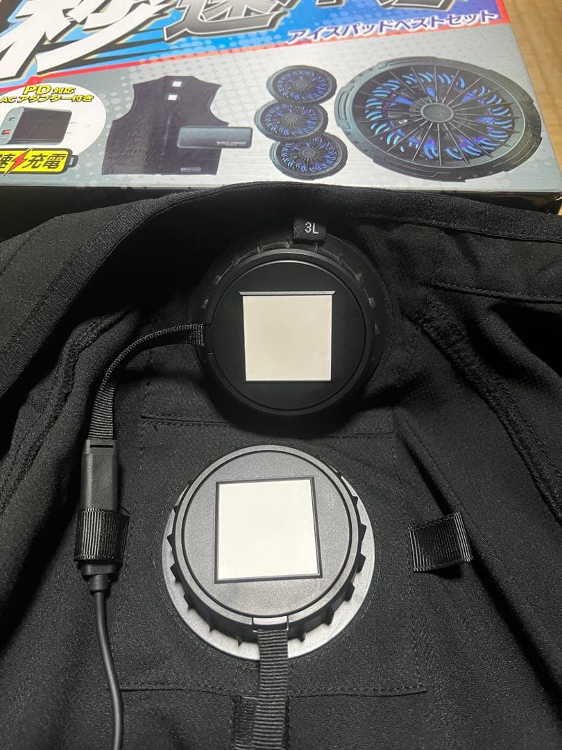 桑和 SOWA icE-PAD アイスパッドベストセット 13109 ブラック