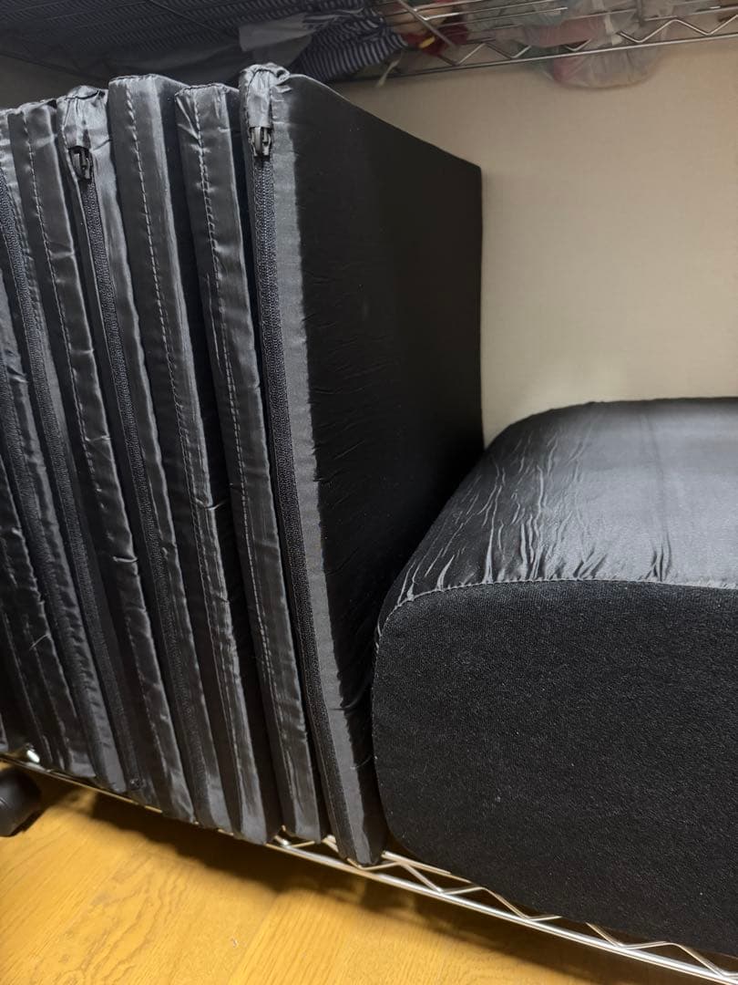 【引取り希望】フロアソファー ブラウン 横幅200cm 洗濯可能