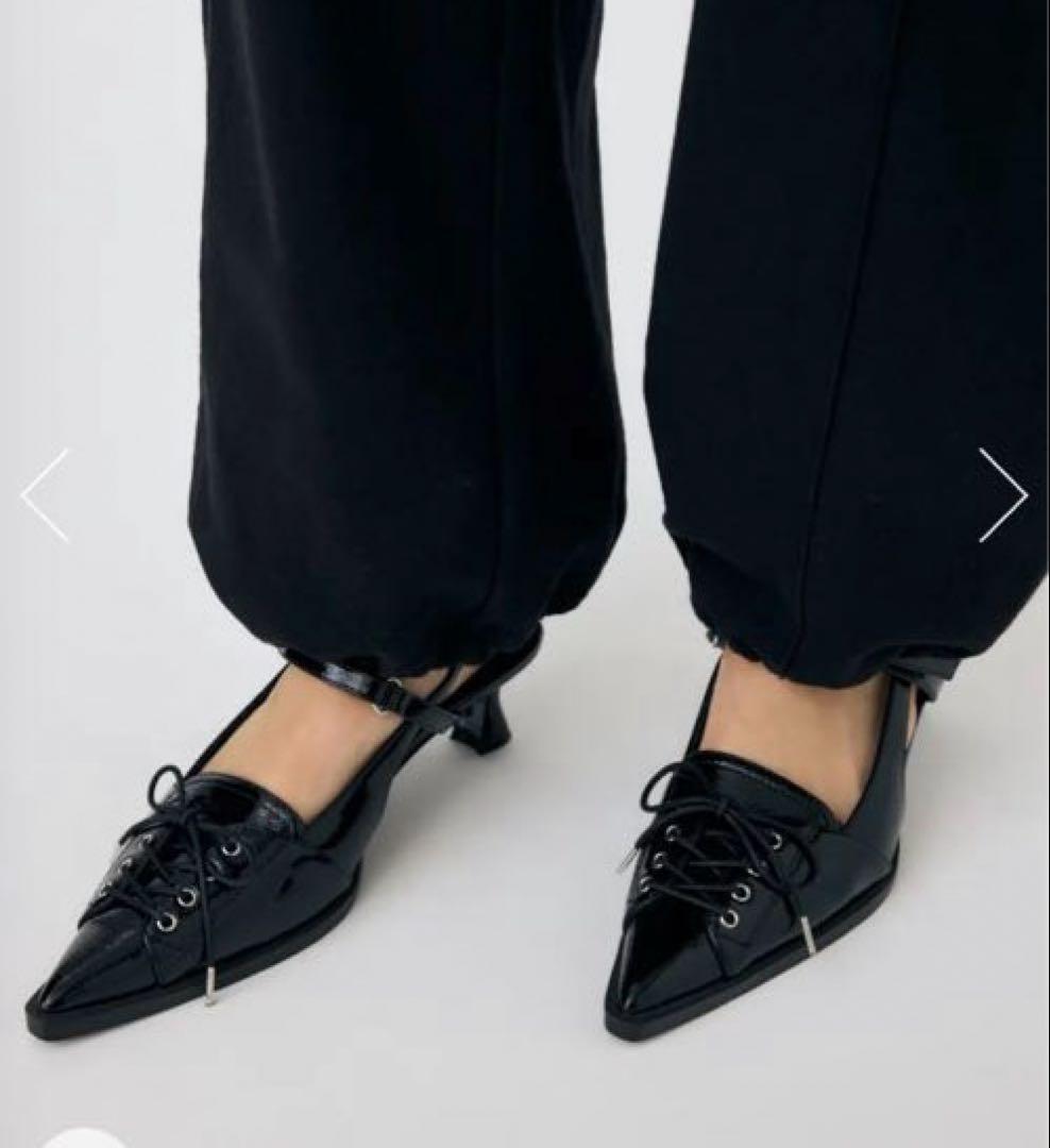 LACE UP SLING BACK ミュール