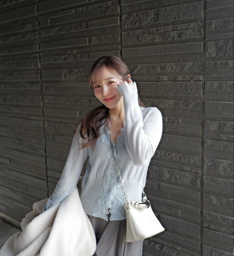 シアーモヘヤレースカーディガン