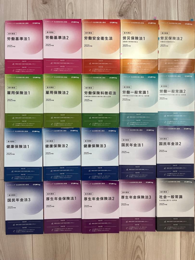社会保険労務士2025スタディングテキスト20巻セット