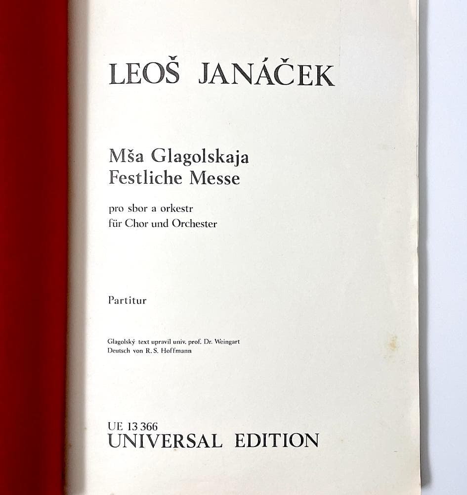 絶版本 レオシュ・ヤナーチェク グラゴル・ミサ ポケット・スコア