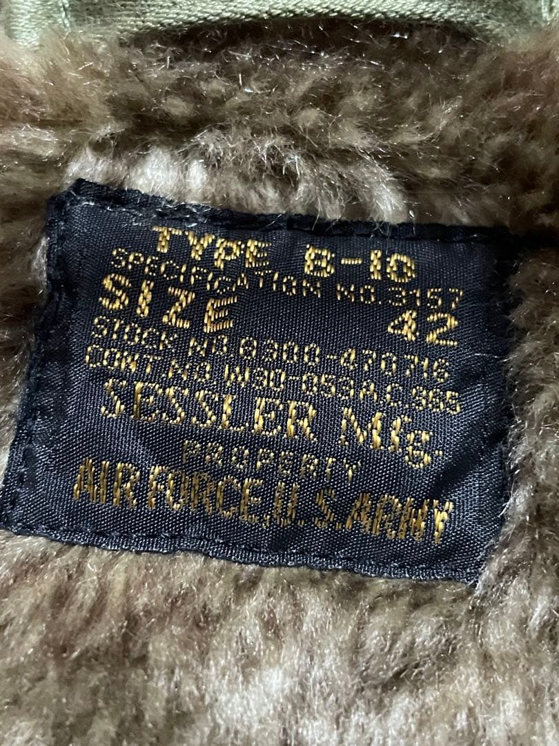 美品　フライトジャケット　B-10 サイズ42 ￼ SESSLER