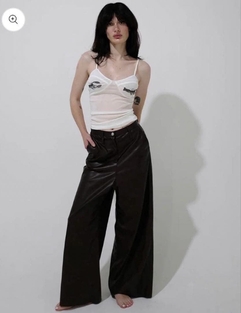 DICH HENDERSON ロブスター プリント ホワイト キャミソール