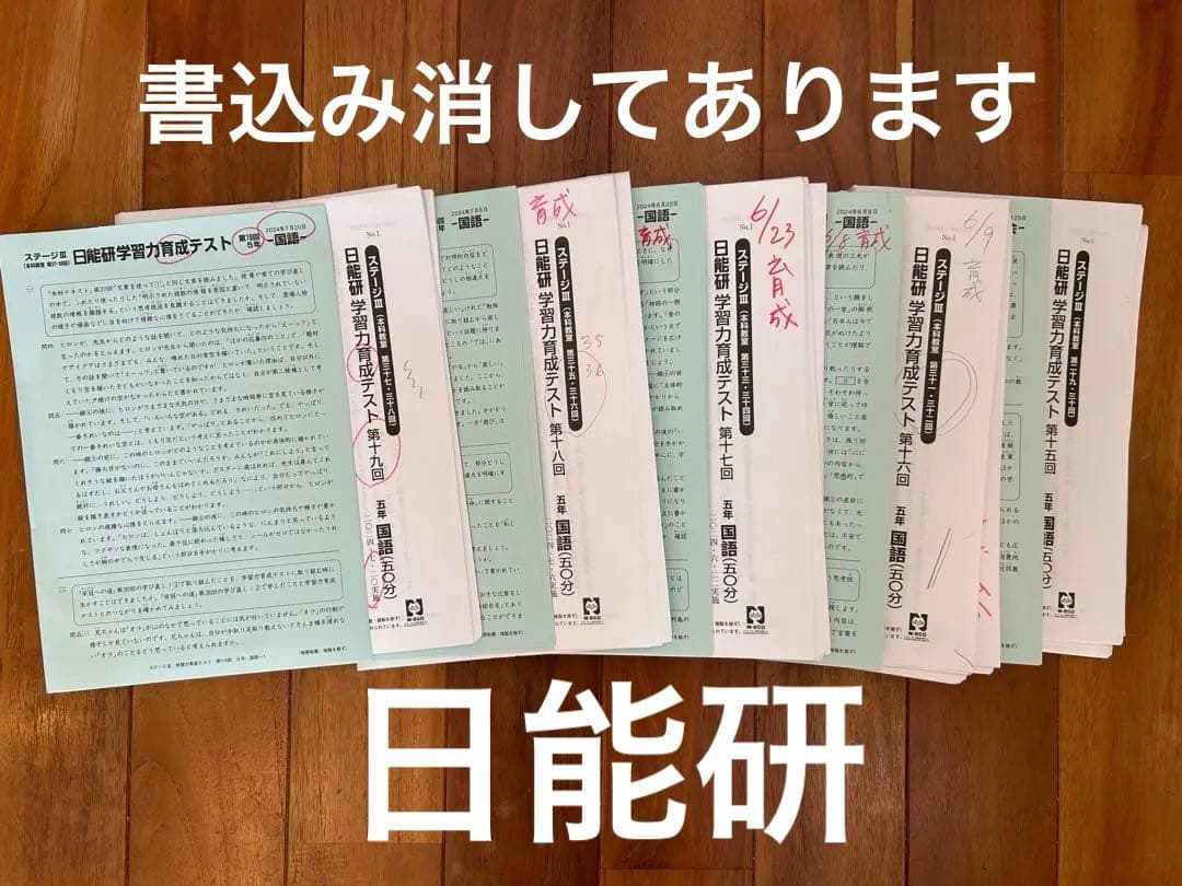 日能研　育成テスト5回分