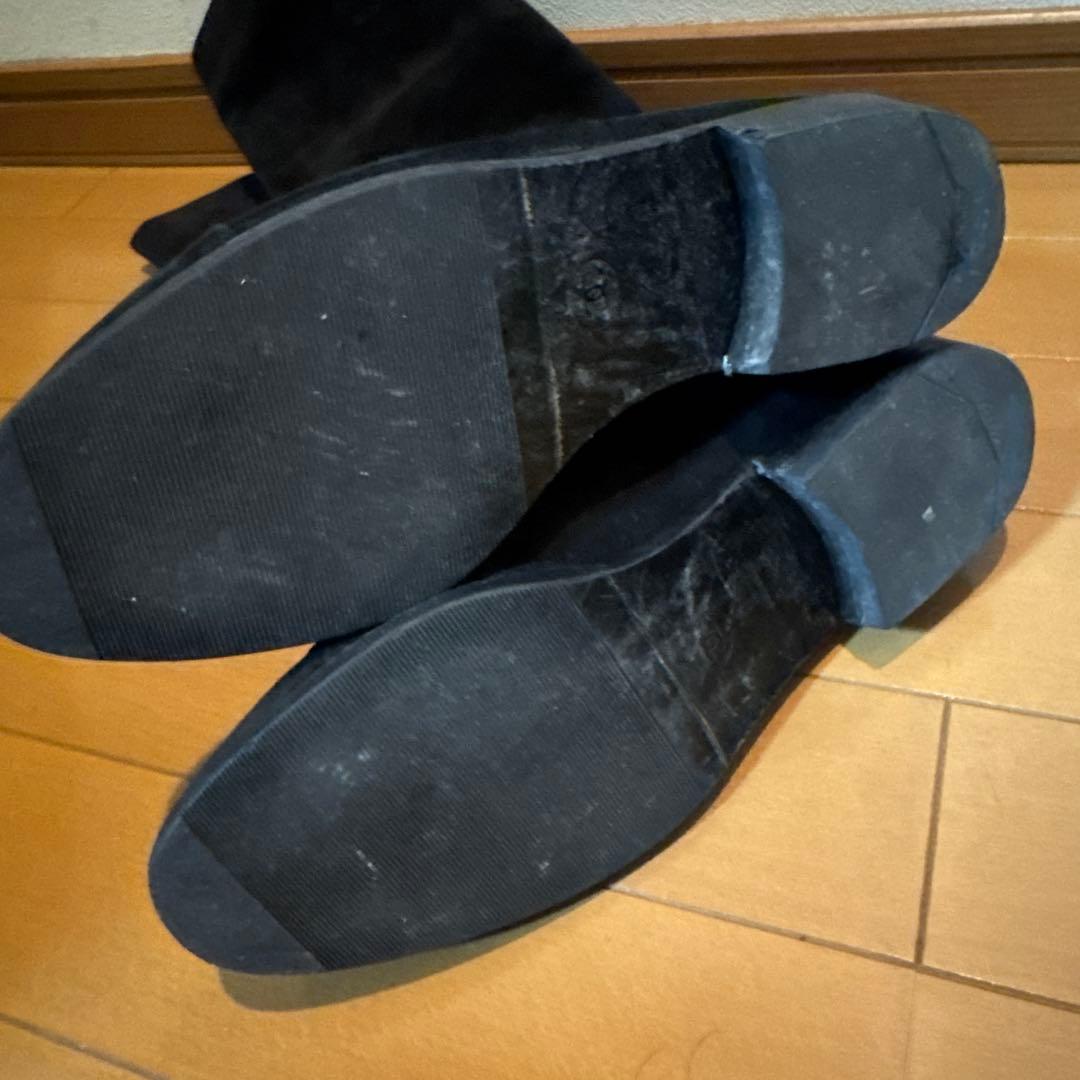 最終価格 CHANEL ブラック スエード ロングブーツ