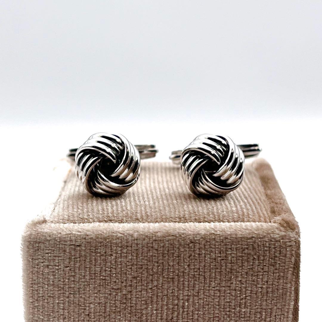 ⭐️SALE⭐【美品】ダンヒル　カフスボタン　ケーブルノット　シルバー　SV925