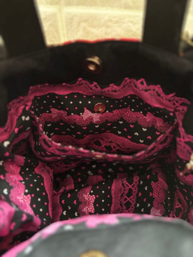 牡*❁様 コヤンイサムチョン　ハンドメイド　ファーバッグ　ヒョウ柄黒　ルミちゃん