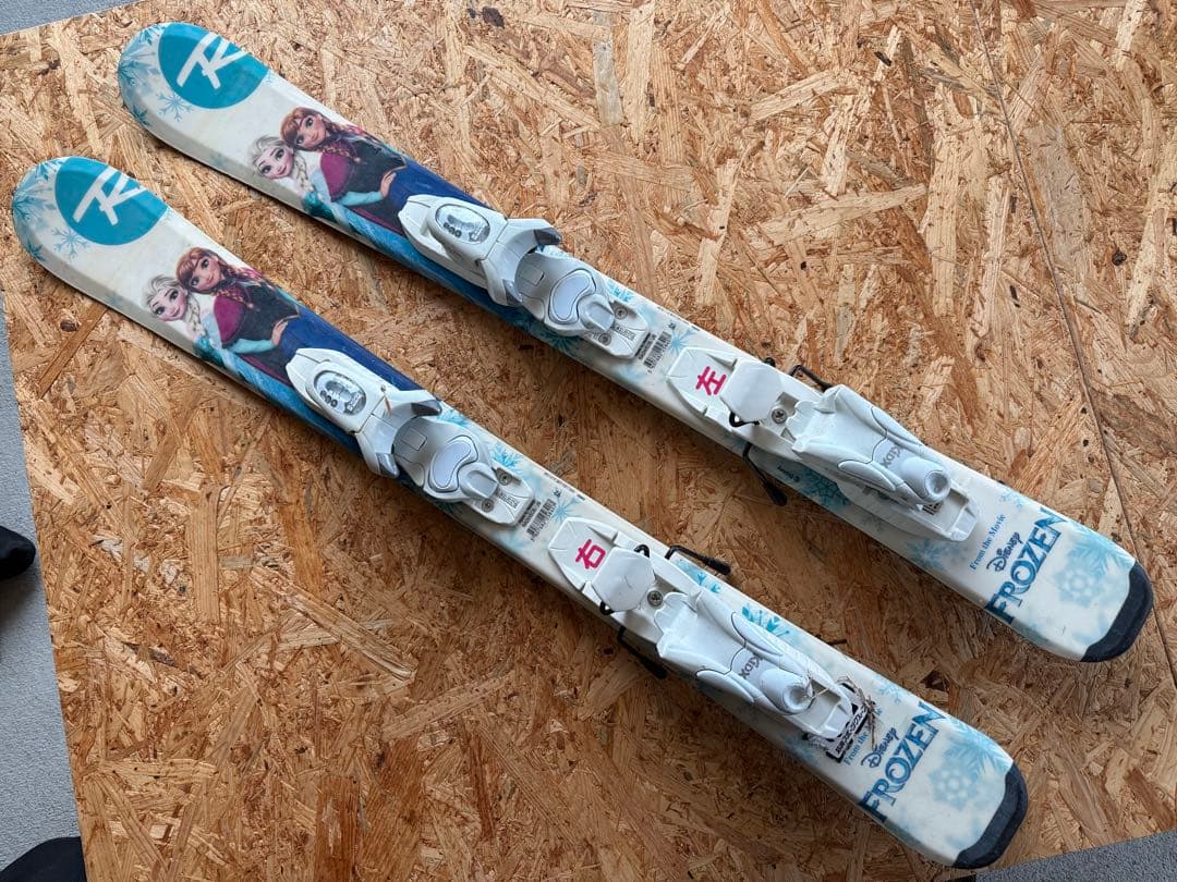 ロシニョール アナと雪の女王 ジュニア92cm ROSSIGNOL ストック付き