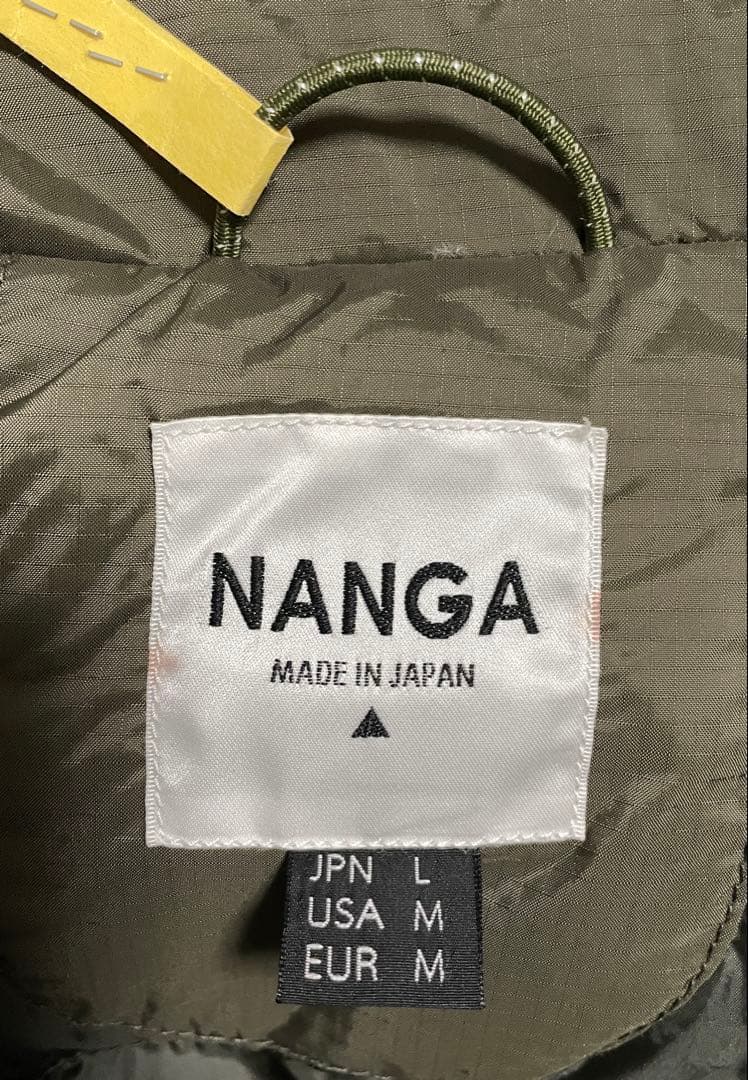 【美品】ナンガ オーロラテックス 日本製 L オリーブ色 NANGA