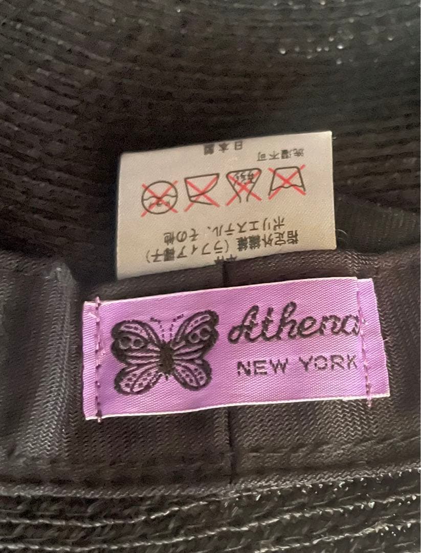 ほぼ新品 Athena NewYork アシーナニューヨーク リサコ 麦わら帽子