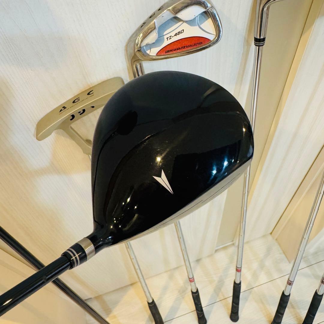 良品 AGC TZ-460 ゴルフ クラブセット 初心者 10本 左用 レフティ