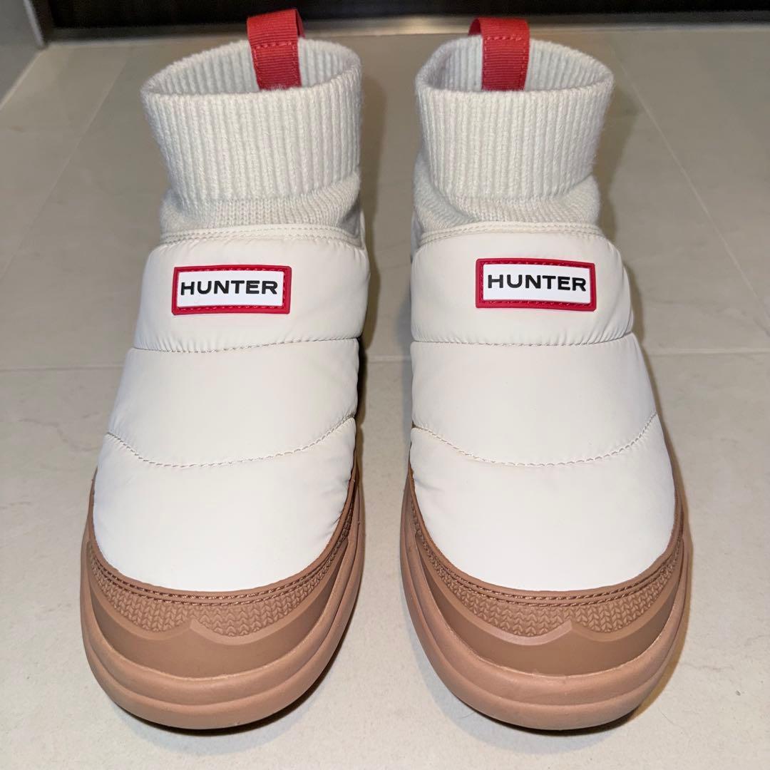 【美品】HUNTER/ハンター インアウトパッファーニットブーツ24cm