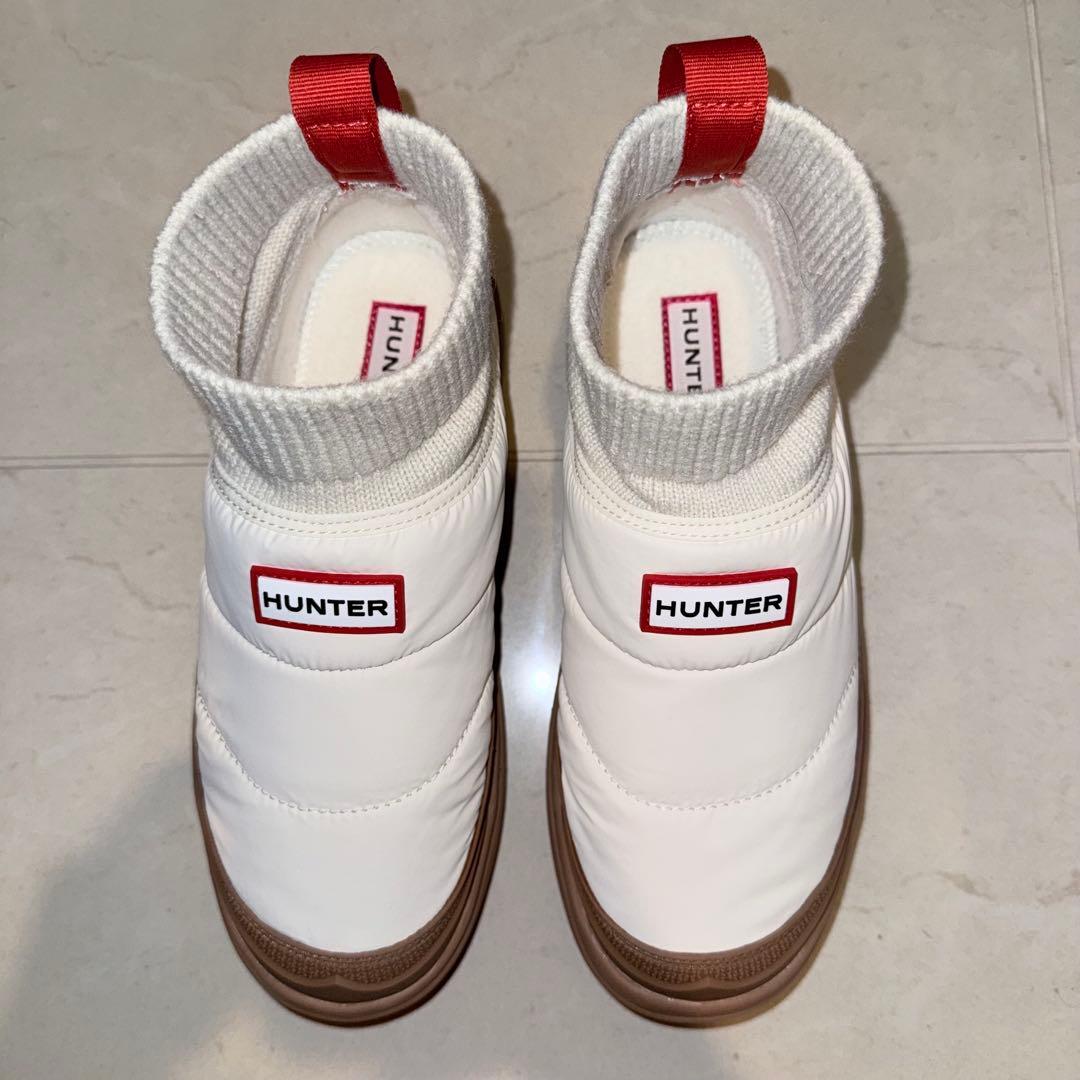 【美品】HUNTER/ハンター インアウトパッファーニットブーツ24cm