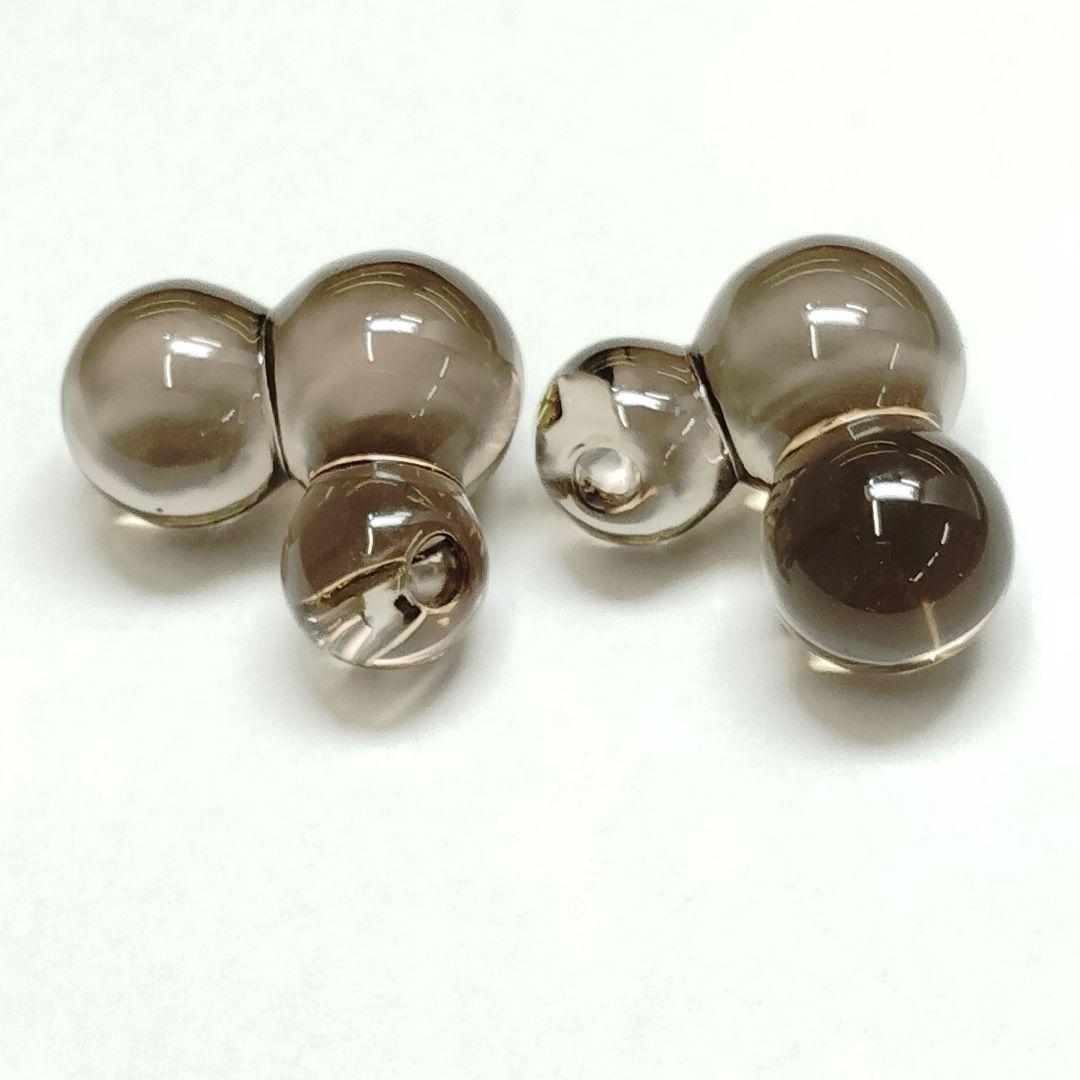 k*i様 ヨーガンレール スモーキークォーツ 天然石 ピアス パーツ アクセサリ