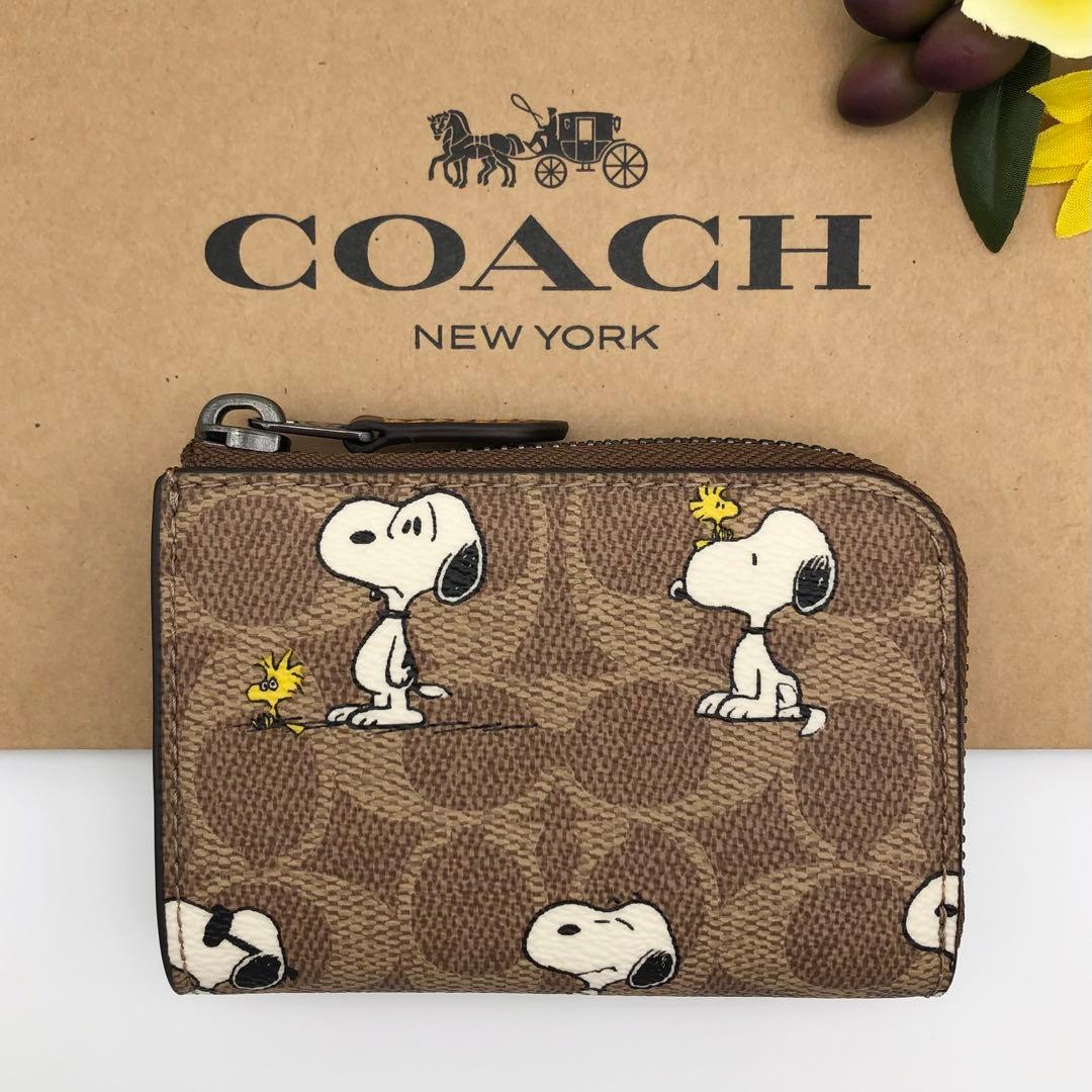 COACHxPEANUTSコラボ ★大人気★ ジップキーケース スヌーピー 新品