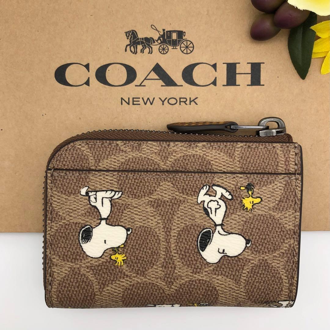 COACHxPEANUTSコラボ ★大人気★ ジップキーケース スヌーピー 新品