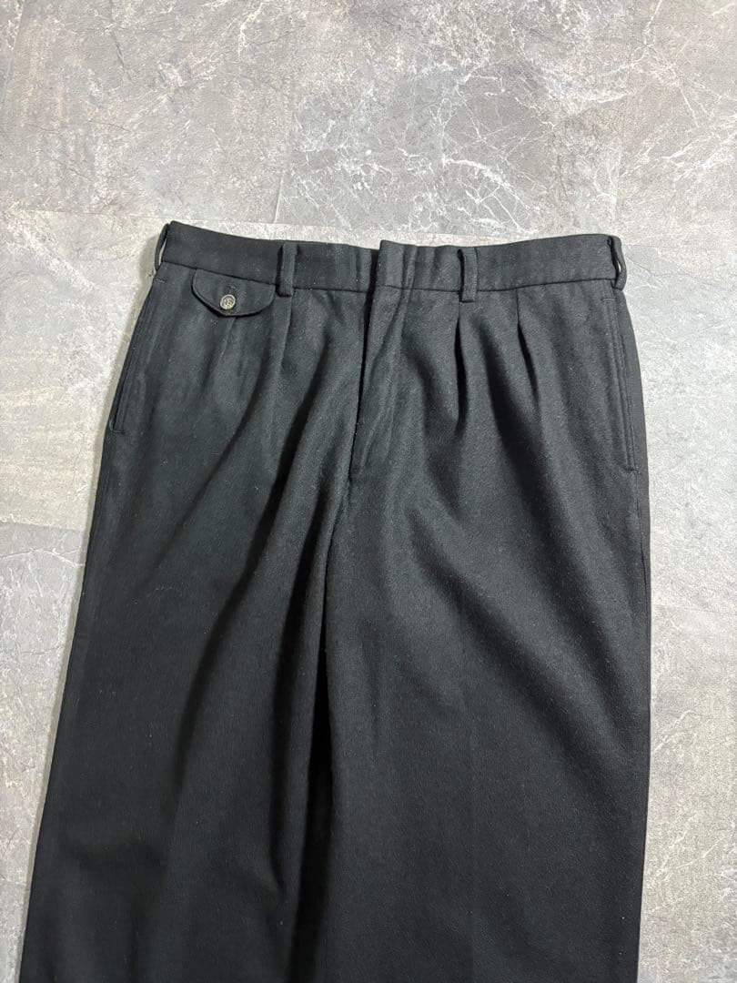 パンツ 90s Vintage pure wool 2tuck wide slacks