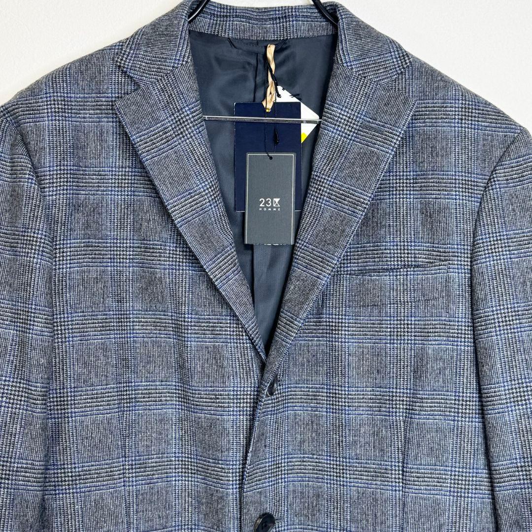 【タグ付き】23区homme イタリア製ウールブレンド生地 テーラードジャケット