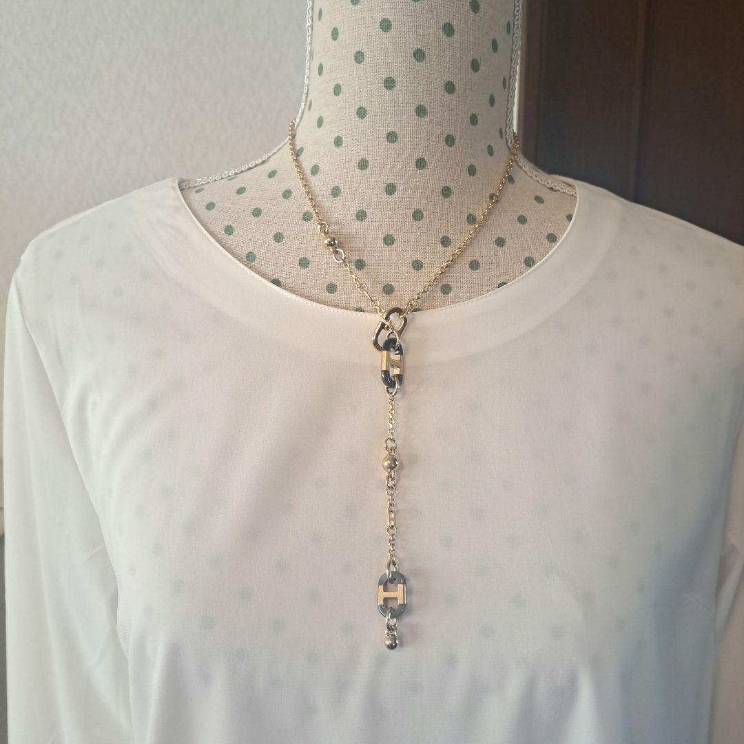 yuzu❗HERMES　シュルメール　バッファローホーン　ネックレス