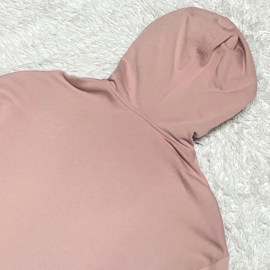 MONCLER・モンクレール・パーカー・ロゴプリント・ピンク・Lサイズ