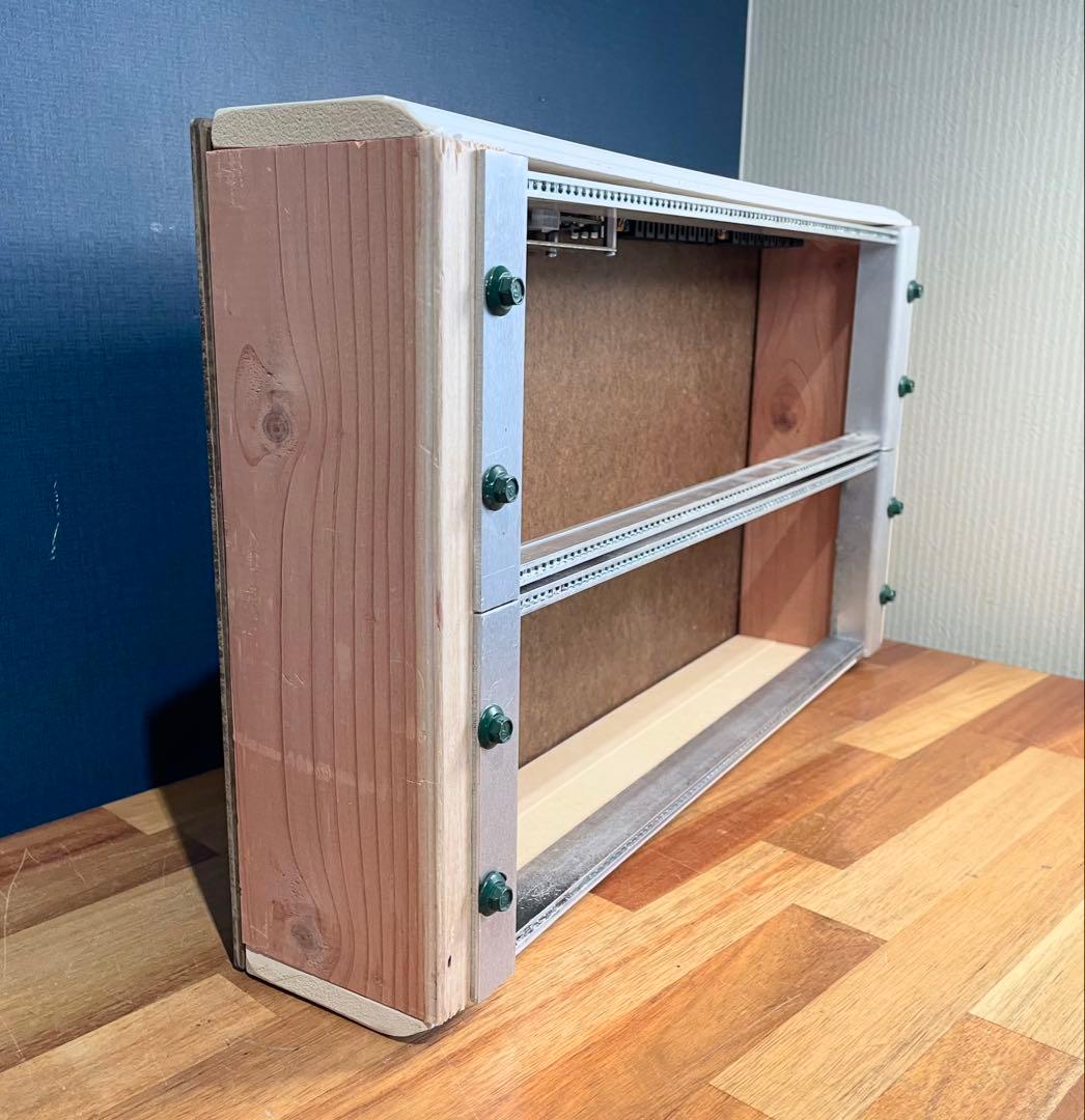 ユーロラック モジュラーシンセ ケース 6U 84HP 2段 電源付 ウッド