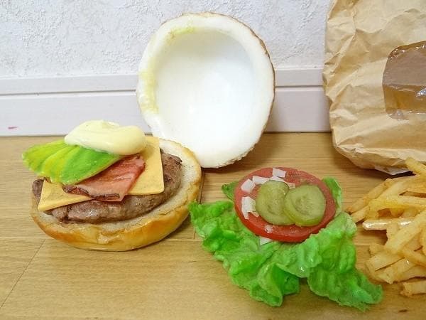 ハンバーガー フライドポテト ジャンクフード 食品サンプル フェイクフード