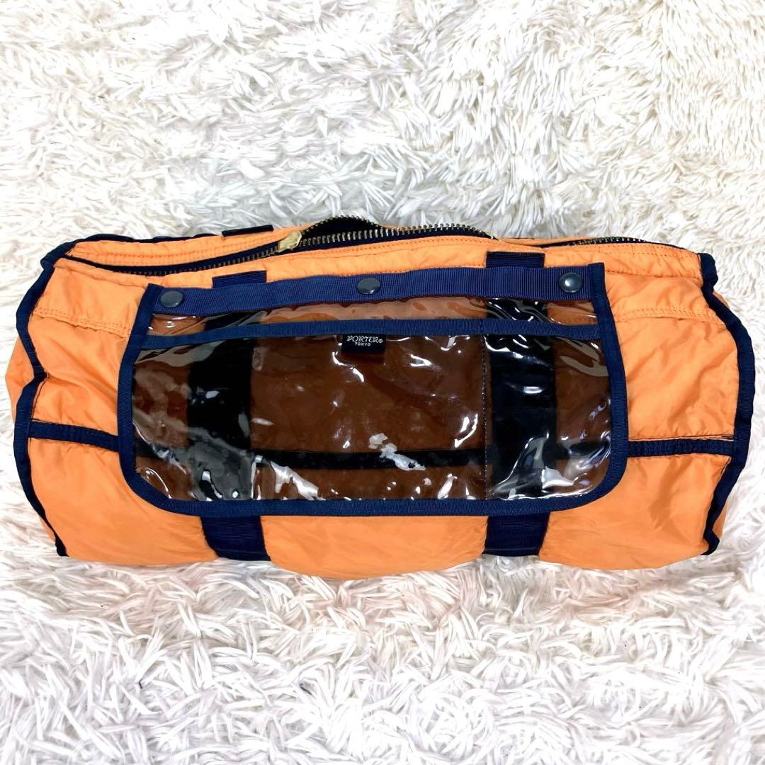 怜美 佐野  ポーター ボストンバッグ ドラム 2way ネイビー大きい