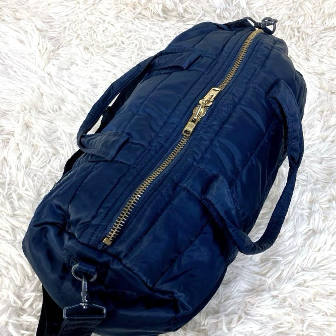 怜美 佐野  ポーター ボストンバッグ ドラム 2way ネイビー大きい