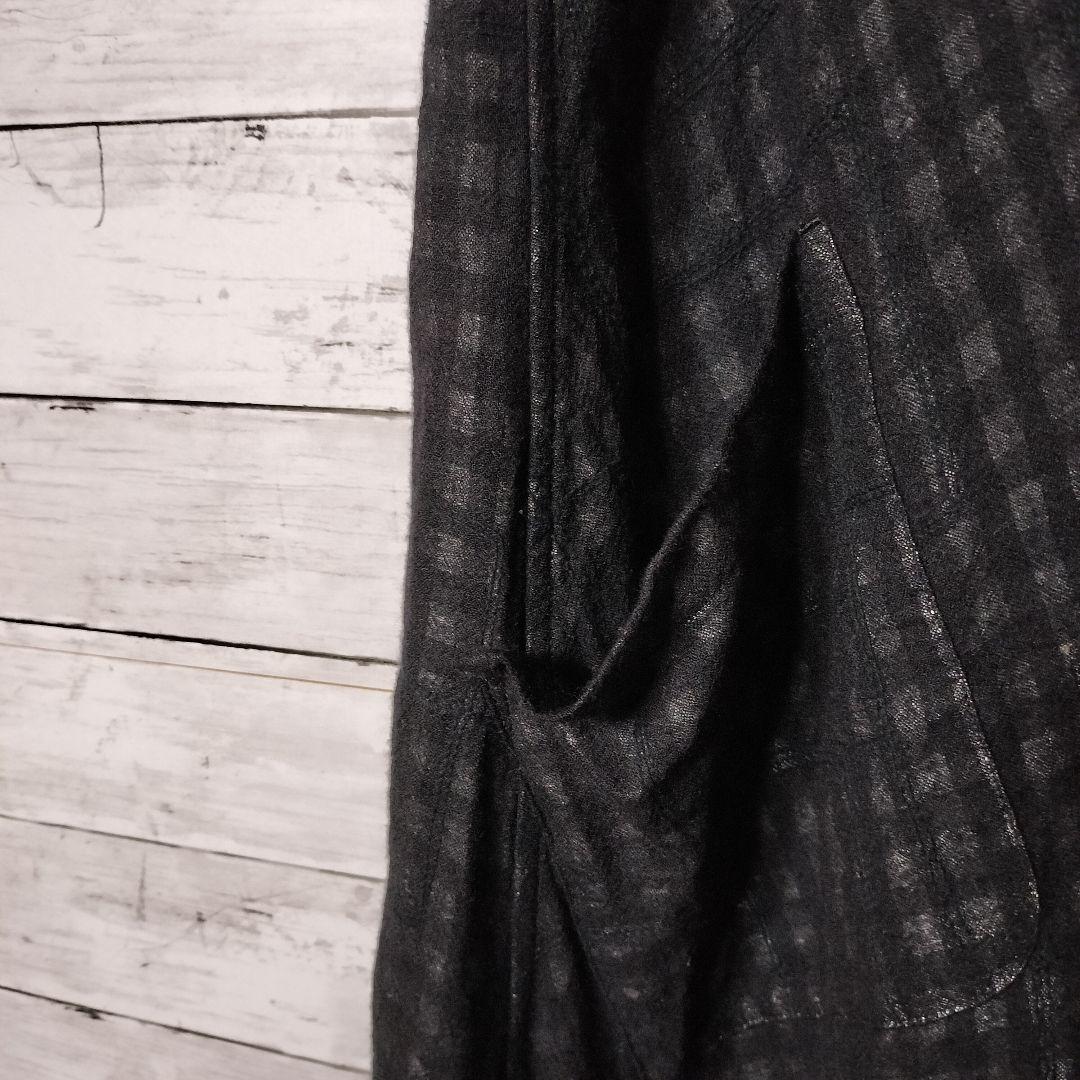 ワイズ ヨウジヤマモト Vネックノースリーブロングワンピース ウール裏地ナイロン