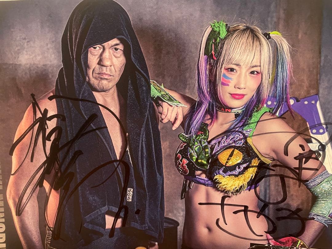 超レア　ウナギサヤカ　鈴木みのる　W直筆サイン入りポートレート