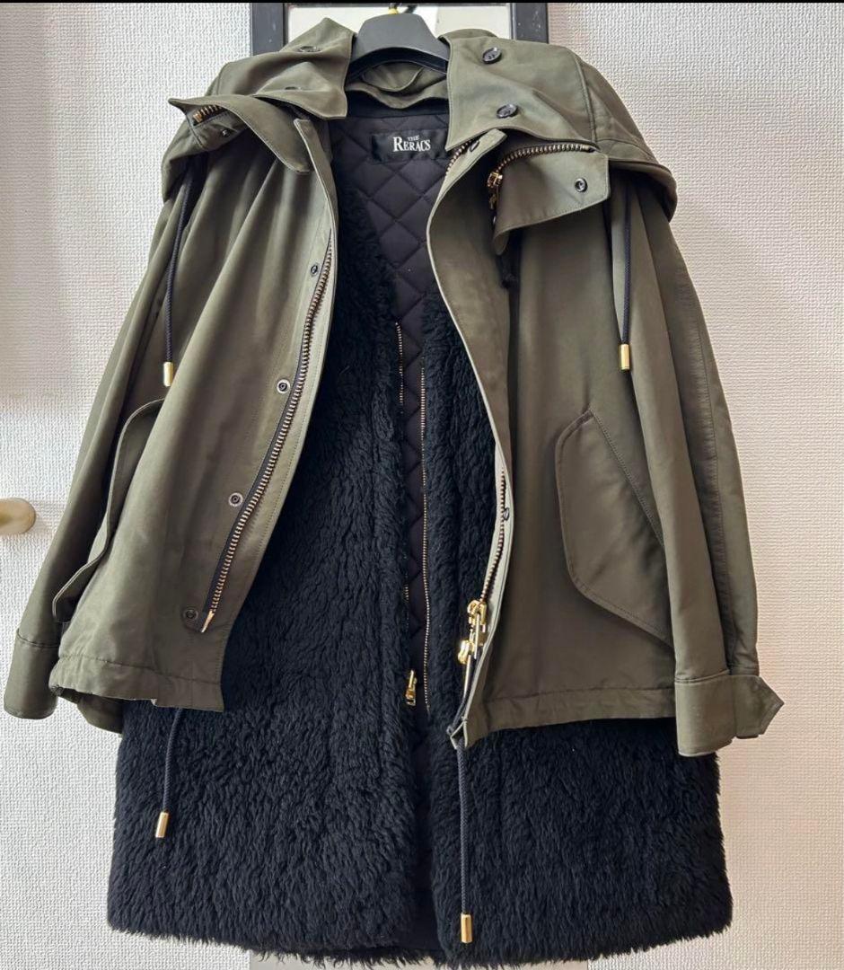 THE RERACSリラクス　ショートモッズコート　ライナー付き