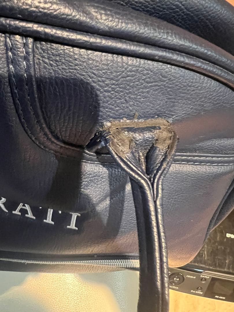 MASERATI ネイビー ハンドバッグ