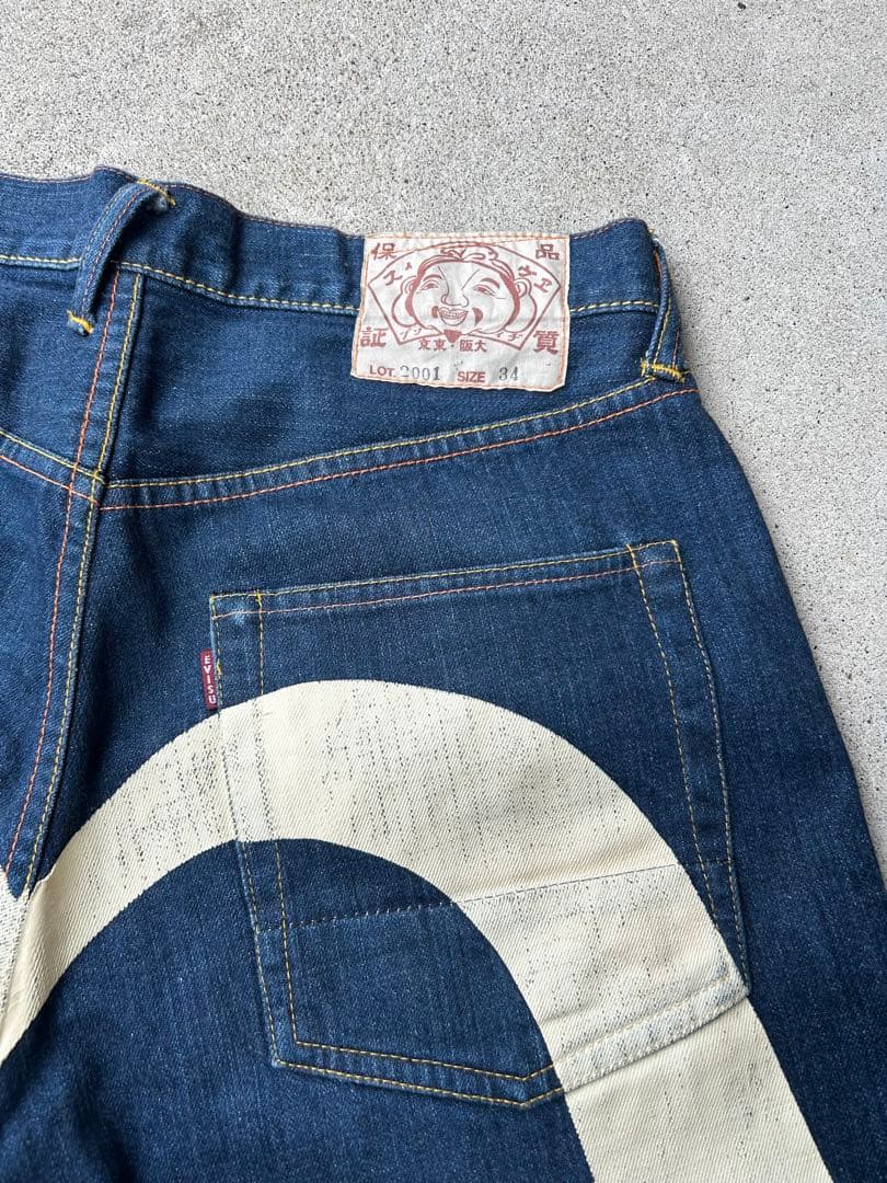 人気✨️EVISU 大黒 ハーフパンツ 白 W34 デニム