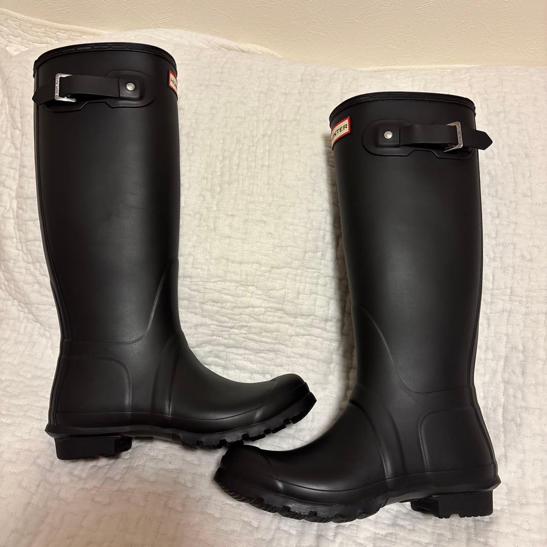★美品★HUNTER ハンター オリジナル トール レイン ブーツ　バックル付き