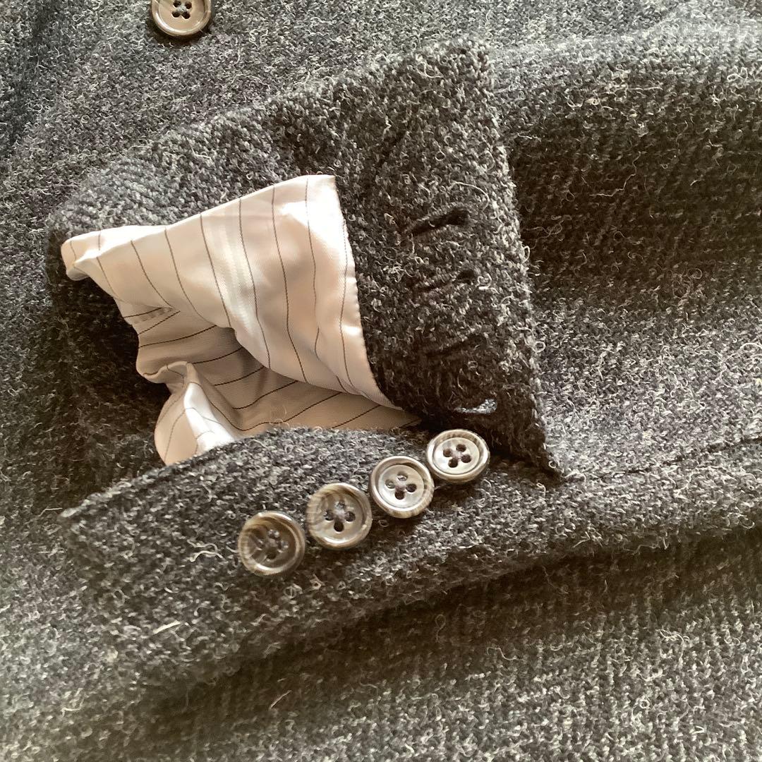 ハリスツイード ジャケット チャコールグレー