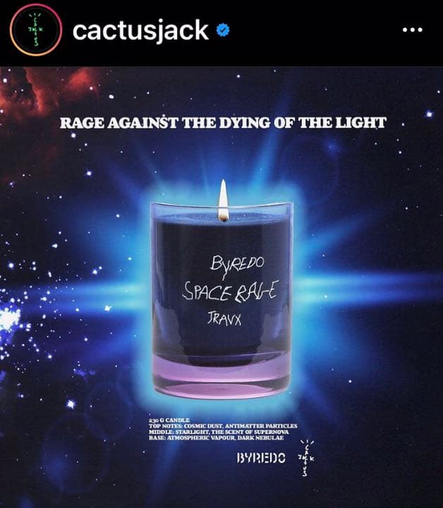 キャンドル CACTUS JACK  FOR BYREDO-TRAVX CANDLE